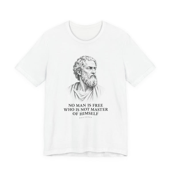 Epictetus Portrait – No Man Is Free Who Is Not Master of Himself | T-Shirt