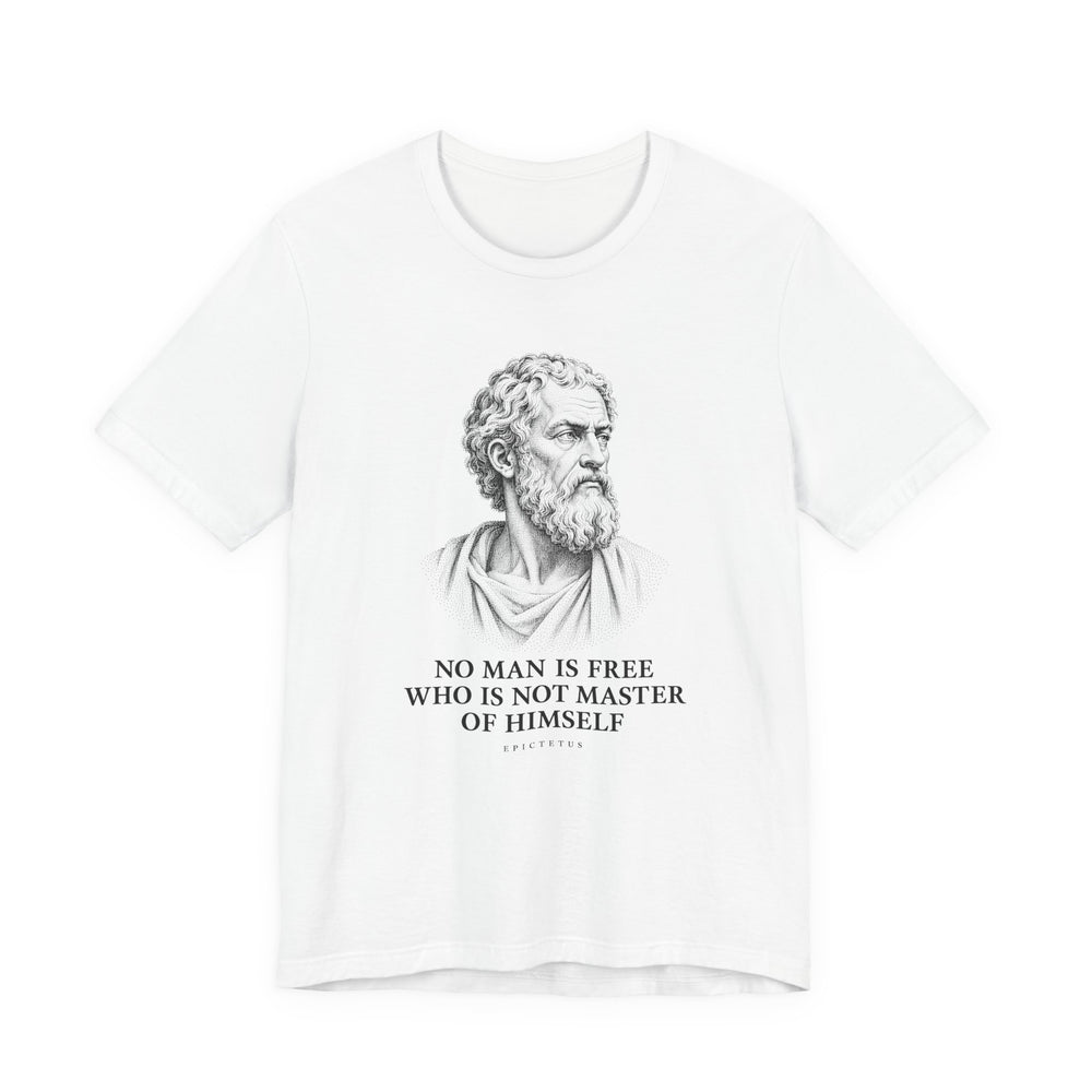 Epictetus Portrait – No Man Is Free Who Is Not Master of Himself | T-Shirt