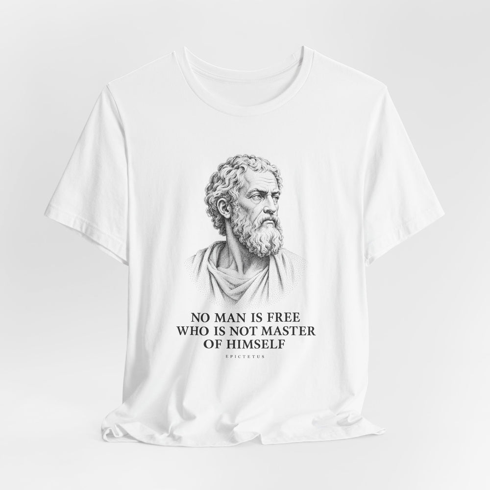 Epictetus Portrait – No Man Is Free Who Is Not Master of Himself | T-Shirt