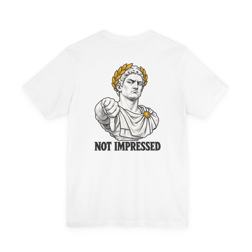 Not Impressed – Emperor Thumbs Down | T-Shirt (Back Print)
