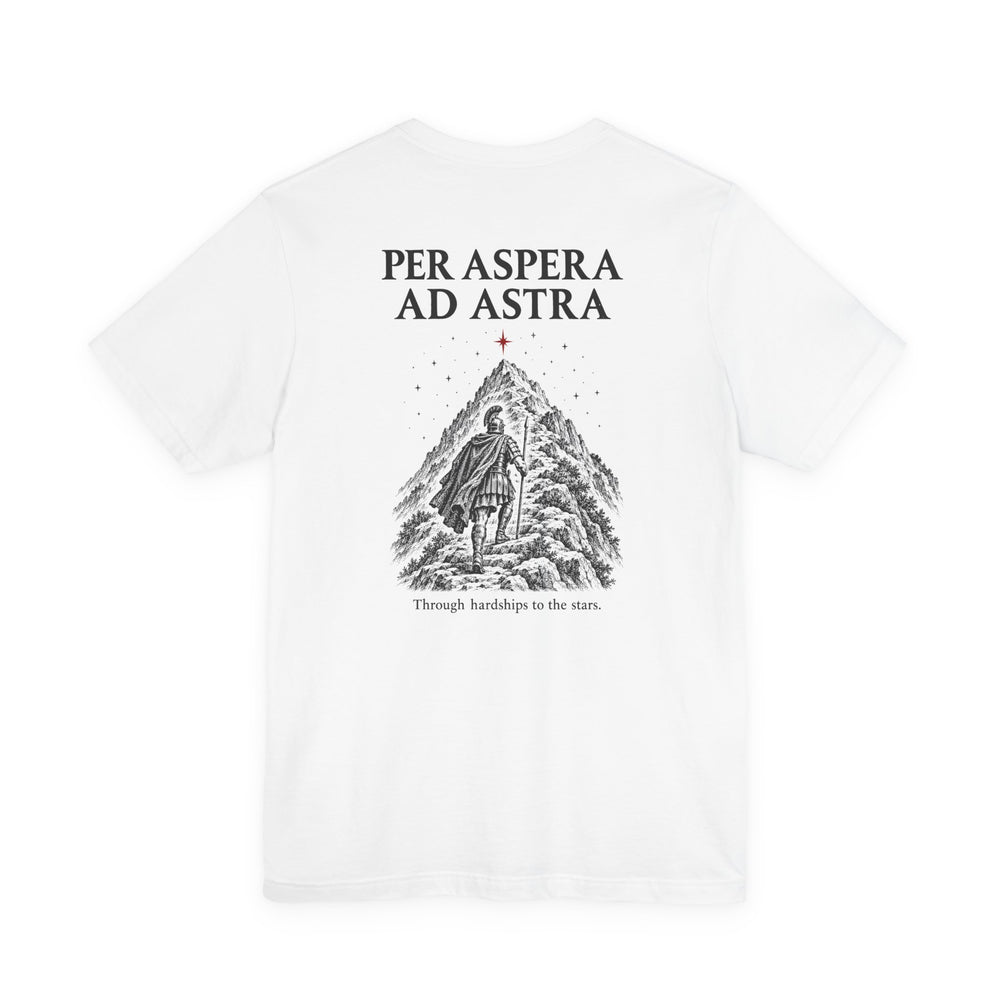 Per Aspera Ad Astra – Through Hardships to the Stars | T-Shirt (Back Print)